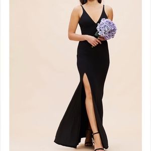 Iris Slit Crepe Gown Dress the Population